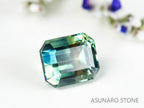 バイカラーサファイア 　エメラルドカット　 スリランカ産　0.73ct【221017-1157】