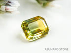 バイカラーサファイア 　エメラルドカット　 スリランカ産　0.14ct【221017-1161】