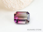 バイカラーサファイア 　エメラルドカット　 スリランカ産　0.16ct【221017-1170】