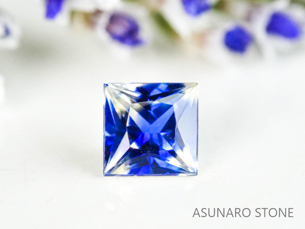 バイカラーサファイア 　プリンセスカット　 スリランカ産　0.19ct【221017-1172】