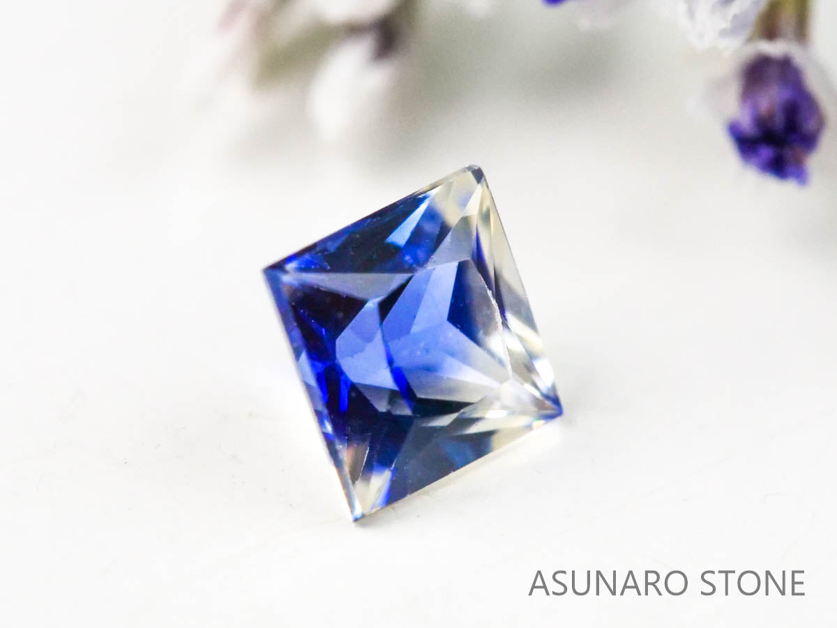 バイカラーサファイア 　プリンセスカット　 スリランカ産　0.19ct【221017-1172】