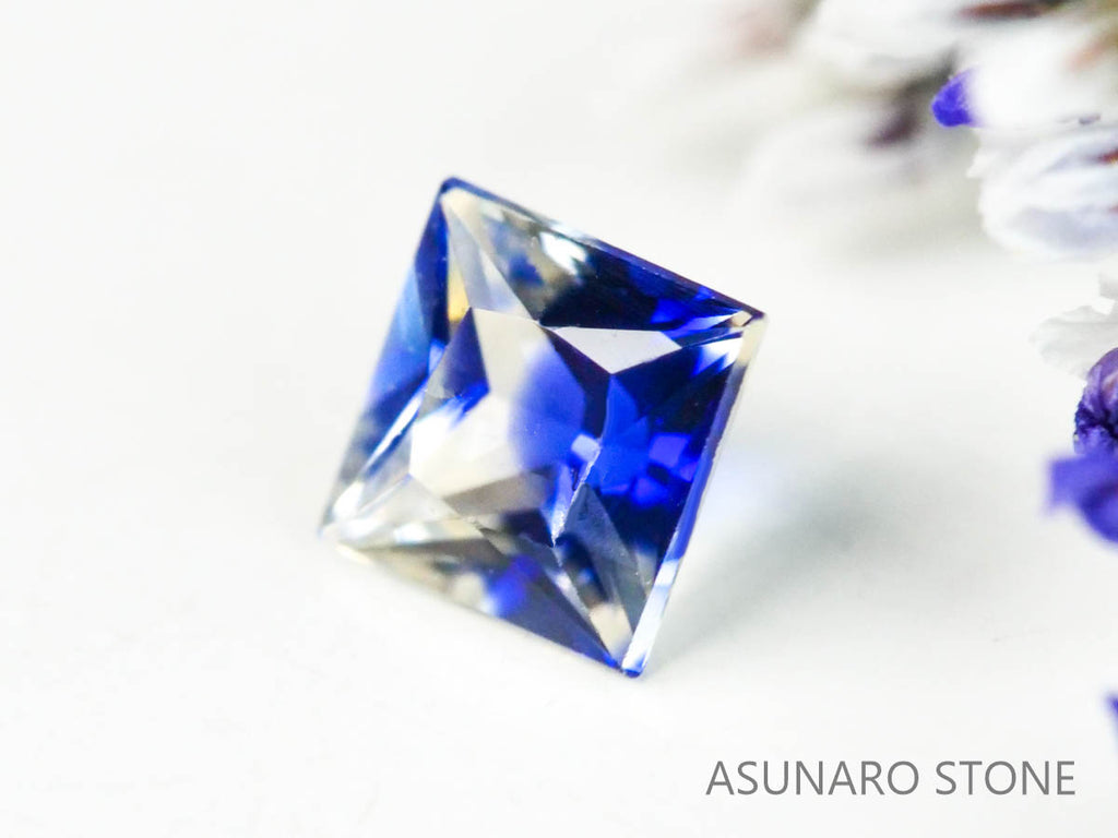 バイカラーサファイア 　プリンセスカット　 スリランカ産　0.19ct【221017-1172】