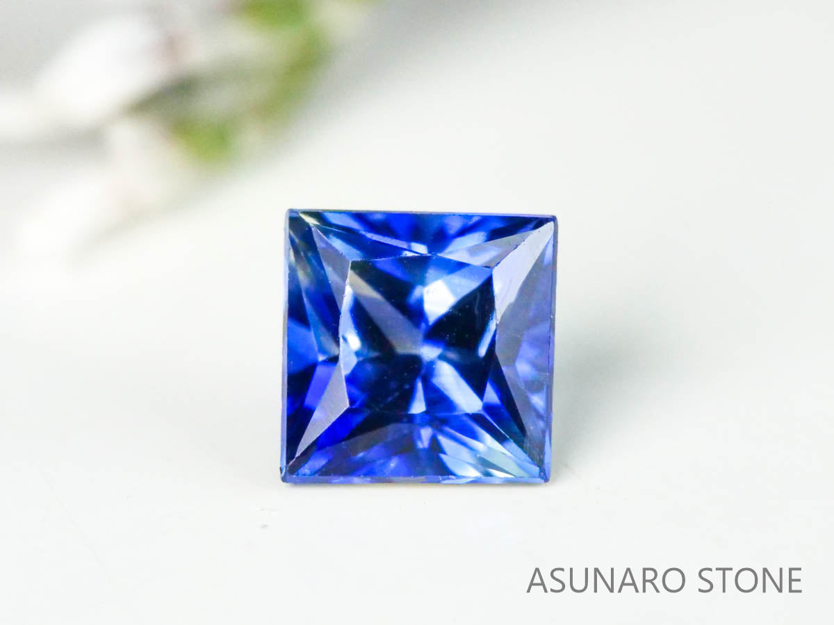 バイカラーサファイア 　プリンセスカット　 スリランカ産　0.16ct【221017-1174】
