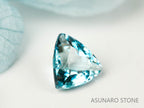 サンタマリアアクアマリン トリリアントカット ブラジル・タトゥー鉱山産　0.38ct【221021-1192】
