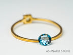 サンタマリアアクアマリン ラウンドカット ブラジル・タトゥー鉱山産　0.24ct【221021-1193】