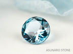サンタマリアアクアマリン  ラウンドカット　ブラジル・タトゥー鉱山産　0.09ct【221021-1195】