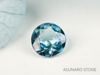 サンタマリアアクアマリン ラウンドカット ブラジル・タトゥー鉱山産　0.16ct【221021-1196】