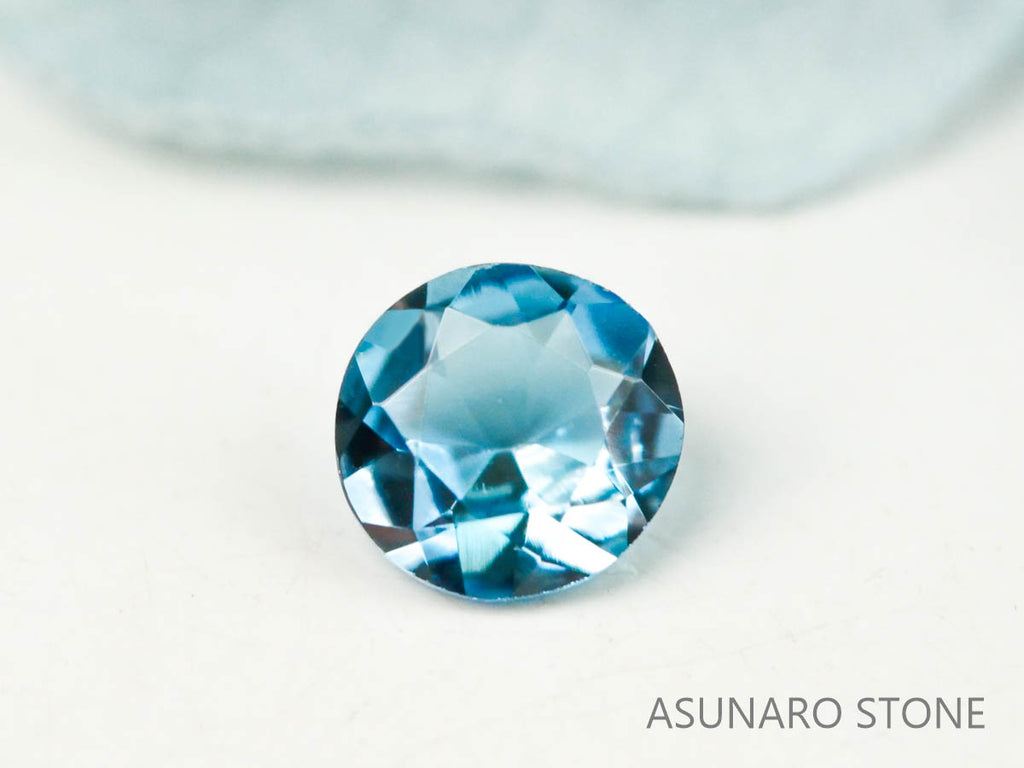 サンタマリアアクアマリン ラウンドカット ブラジル・タトゥー鉱山産　0.07ct【221021-1197】
