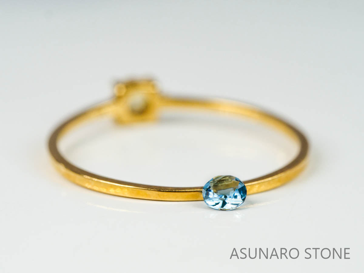 サンタマリアアクアマリン ラウンドカット ブラジル・タトゥー鉱山産　0.07ct【221021-1197】
