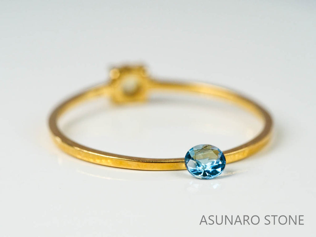 サンタマリアアクアマリン　ラウンドカット ブラジル・タトゥー鉱山産　0.09ct【221021-1198】