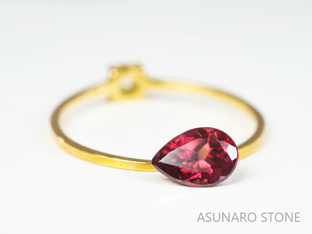 ピンクジルコン　ペアシェイプ　1.04ct　カンボジア産　【220615-1202】