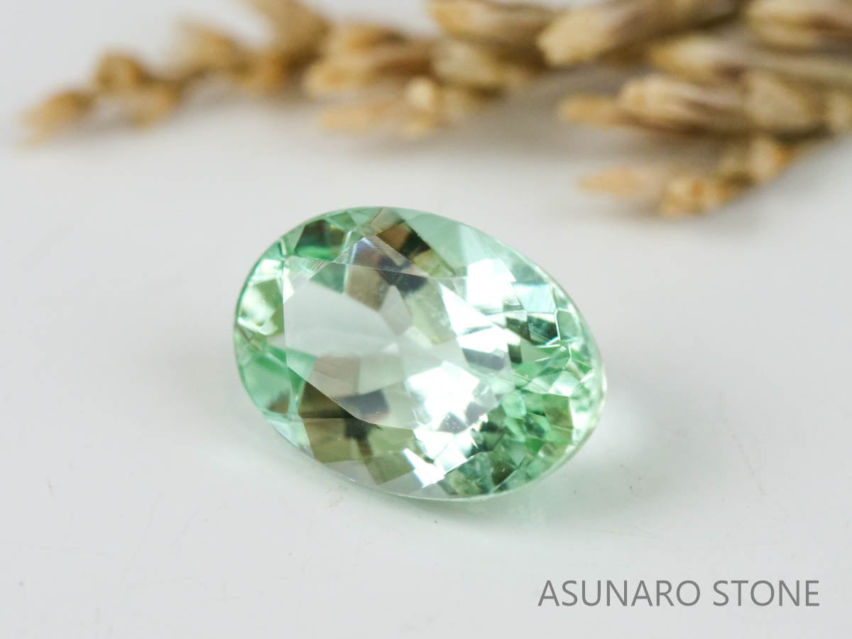 シーフォームトルマリン 　オーバルカット 　アフガニスタン産  0.48ct　【221214-1207】