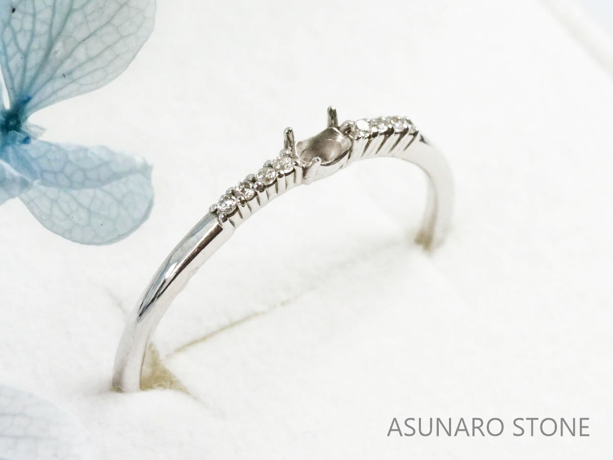 【お仕立て用】空枠番号：4489C リング枠【オーダージュエリー用】