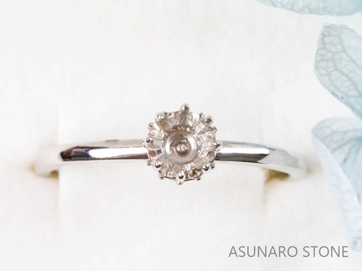 【お仕立て用】空枠番号：5440I　リング枠　ティアラ【オーダージュエリー用】