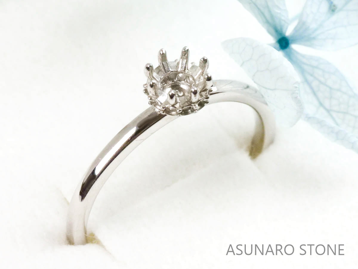 【お仕立て用】空枠番号：5440I　リング枠　ティアラ【オーダージュエリー用】