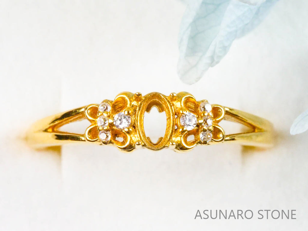 【お仕立て用】空枠番号：4608C  リング枠【オーダージュエリー用】