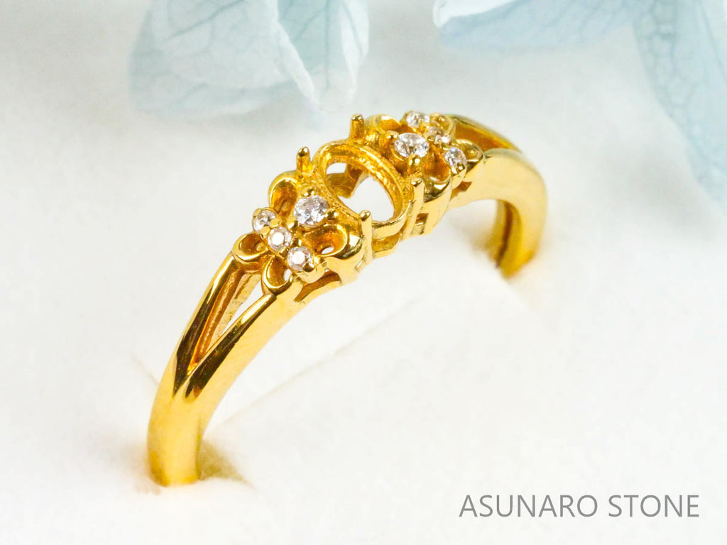 【お仕立て用】空枠番号：4608C  リング枠【オーダージュエリー用】