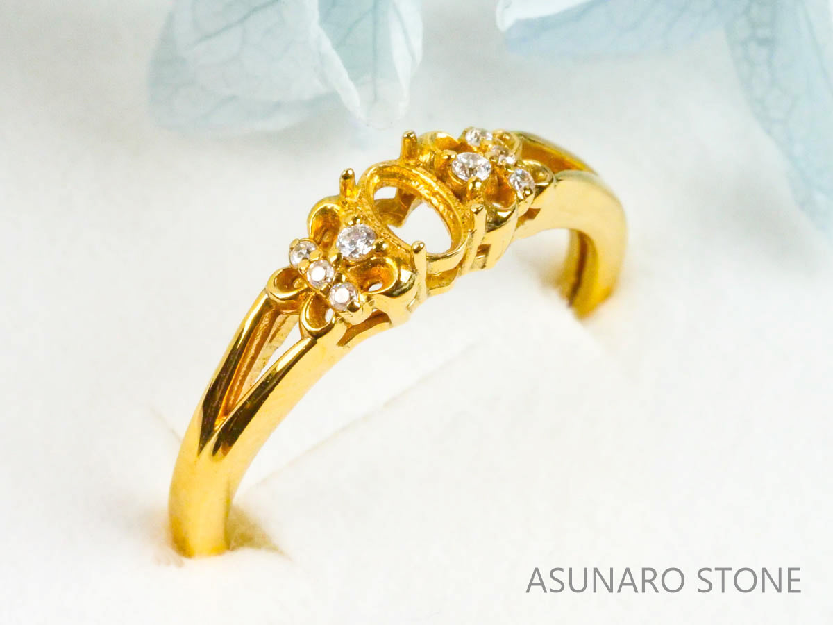 【お仕立て用】空枠番号：4608C  リング枠【オーダージュエリー用】