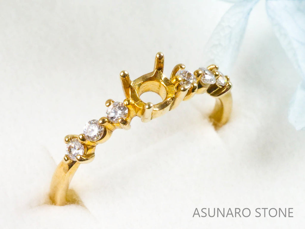 【お仕立て用】空枠番号：4284C　リング枠【オーダージュエリー用】