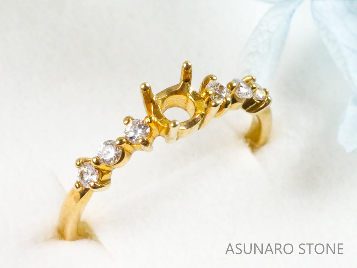 【お仕立て用】空枠番号：4284C　リング枠【オーダージュエリー用】