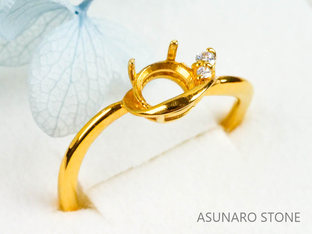 【お仕立て用】空枠番号：2132C  リング枠【オーダージュエリー用】