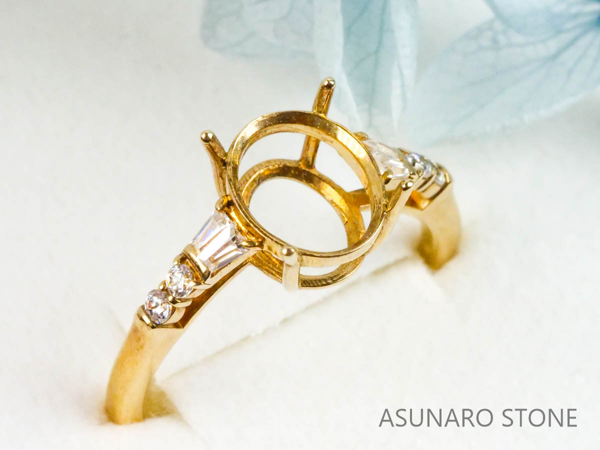 【お仕立て用】空枠番号：4592C　リング枠【オーダージュエリー用】