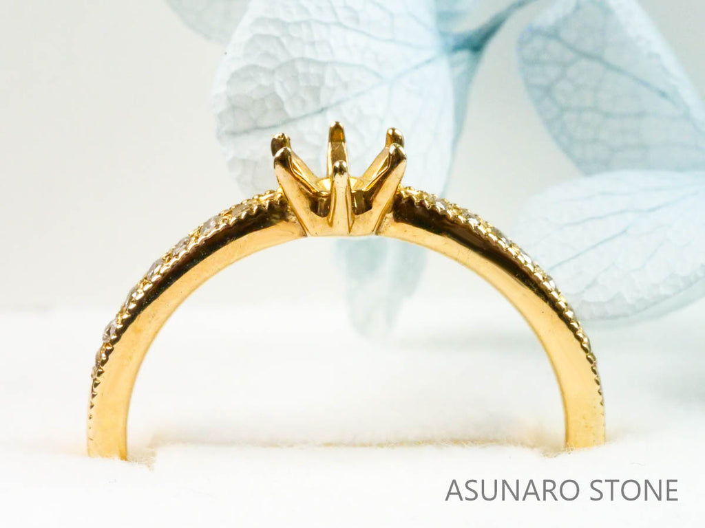 【お仕立て用】空枠番号：3821C　リング枠【オーダージュエリー用】