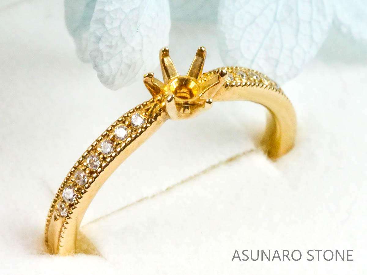 【お仕立て用】空枠番号：3821C　リング枠【オーダージュエリー用】