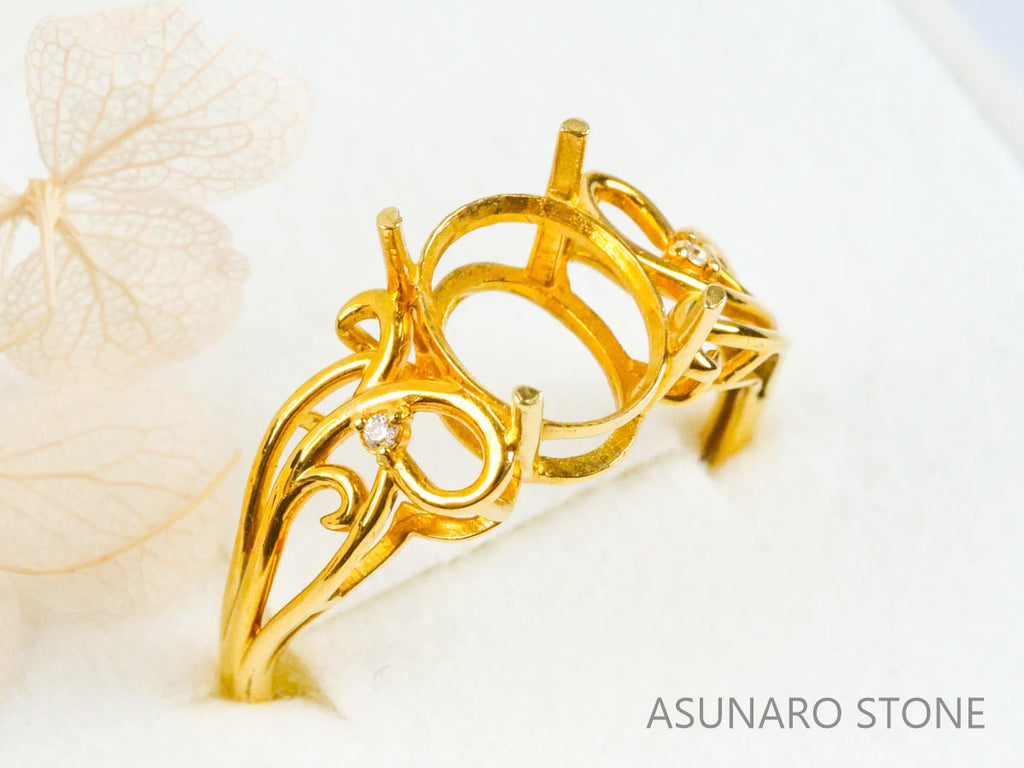 【お仕立て用】空枠番号：3587C　リング枠【オーダージュエリー用】