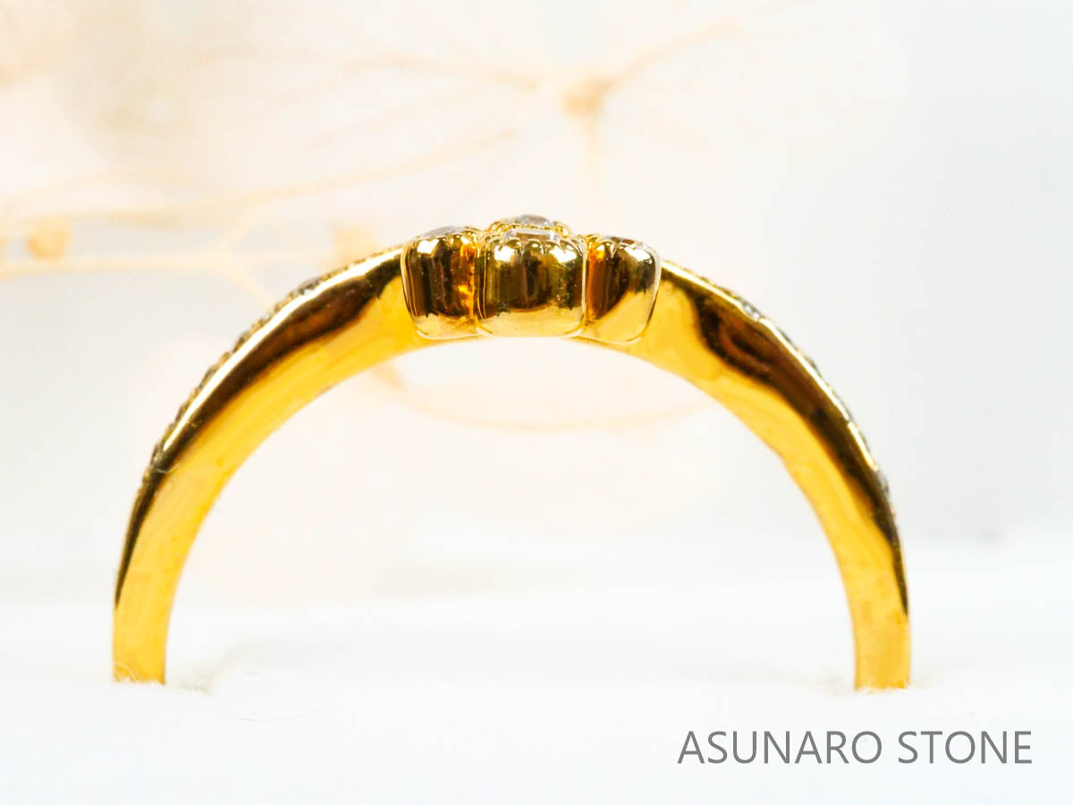 【お仕立て用】空枠番号：4107C リング枠　V字枠【オーダージュエリー用】