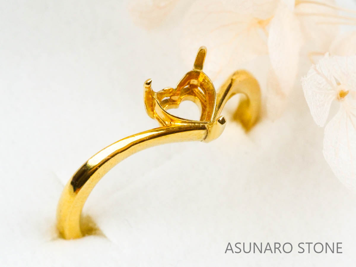 【お仕立て用】空枠番号：2247C　リング枠　V字枠　ダイヤなし【オーダージュエリー用】