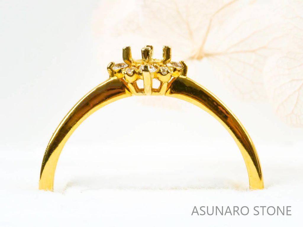 【お仕立て用】空枠番号：5513I　2.5mm用　リング枠　取り巻き【オーダージュエリー用】