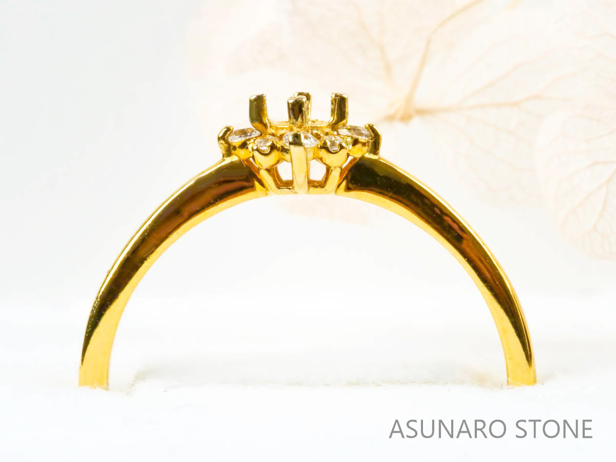 【お仕立て用】空枠番号：5513I　2.5mm用　リング枠　取り巻き【オーダージュエリー用】