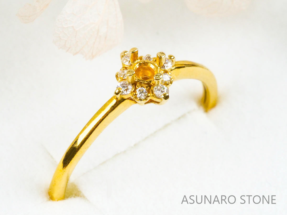 【お仕立て用】空枠番号：5513I　2.5mm用　リング枠　取り巻き【オーダージュエリー用】