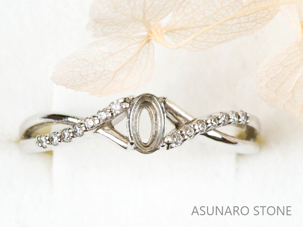 【お仕立て用】空枠番号：4606C リング枠【オーダージュエリー用】