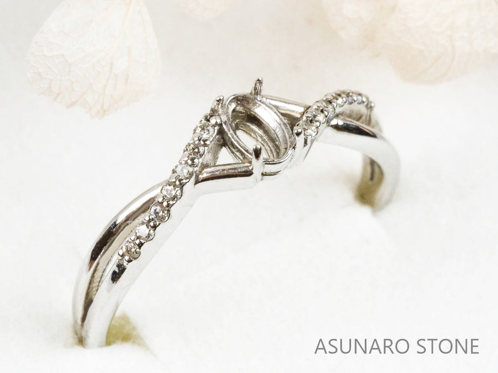 【お仕立て用】空枠番号：4606C リング枠【オーダージュエリー用】