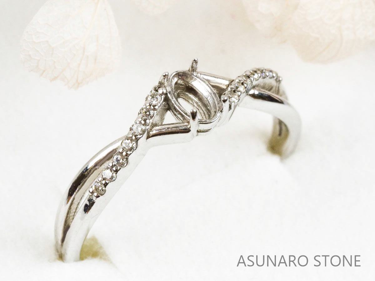 【お仕立て用】空枠番号：4606C リング枠【オーダージュエリー用】