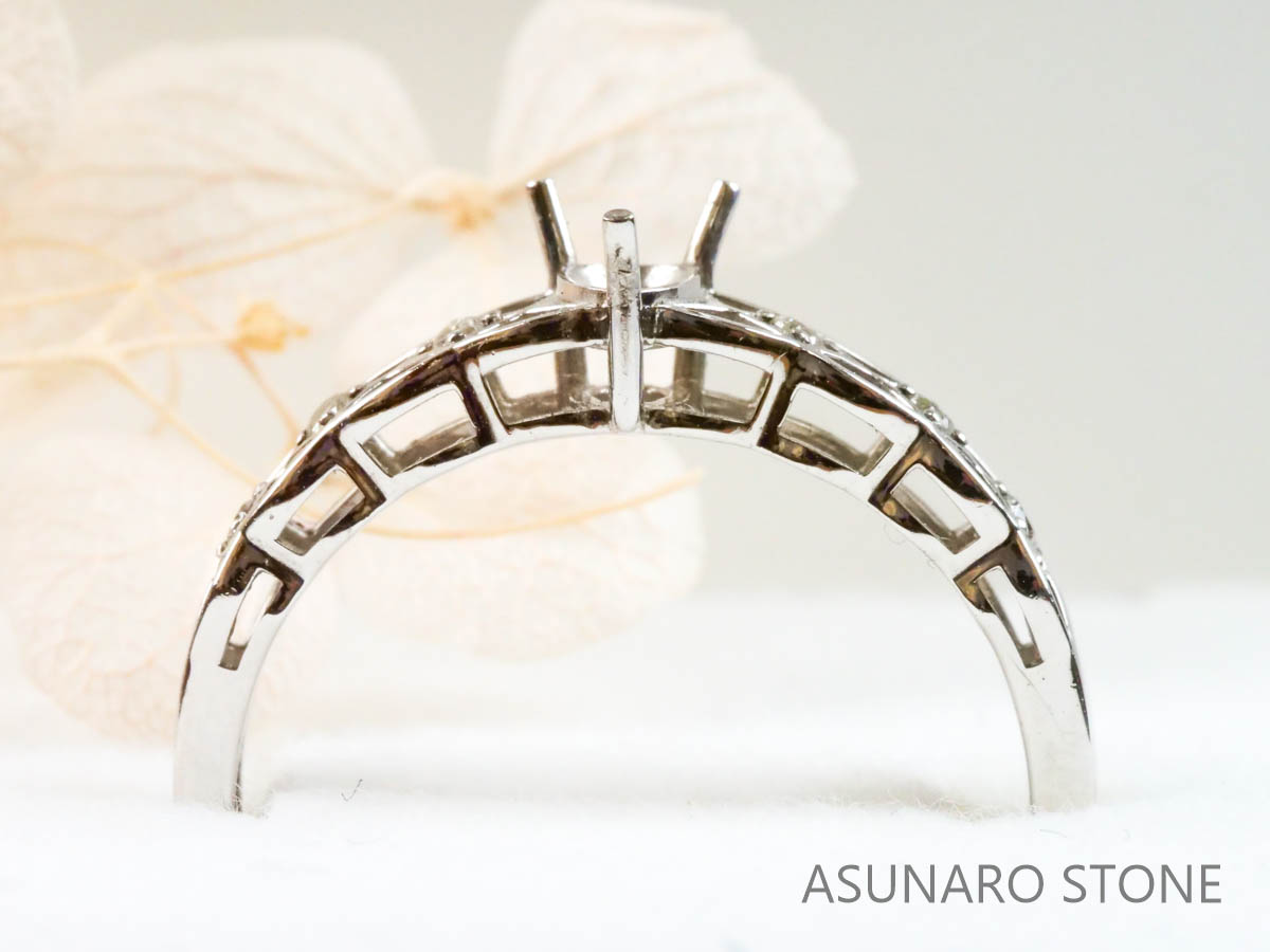 【お仕立て用】空枠番号：4162C　リング枠【オーダージュエリー用】