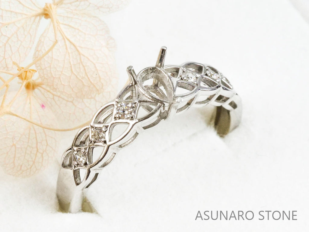 【お仕立て用】空枠番号：4162C　リング枠【オーダージュエリー用】