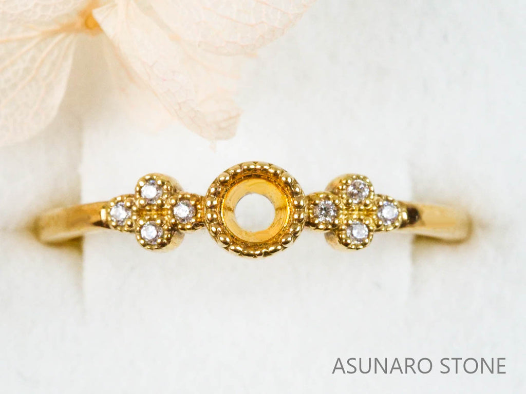 【お仕立て用】空枠番号：4203C  リング枠【オーダージュエリー用】