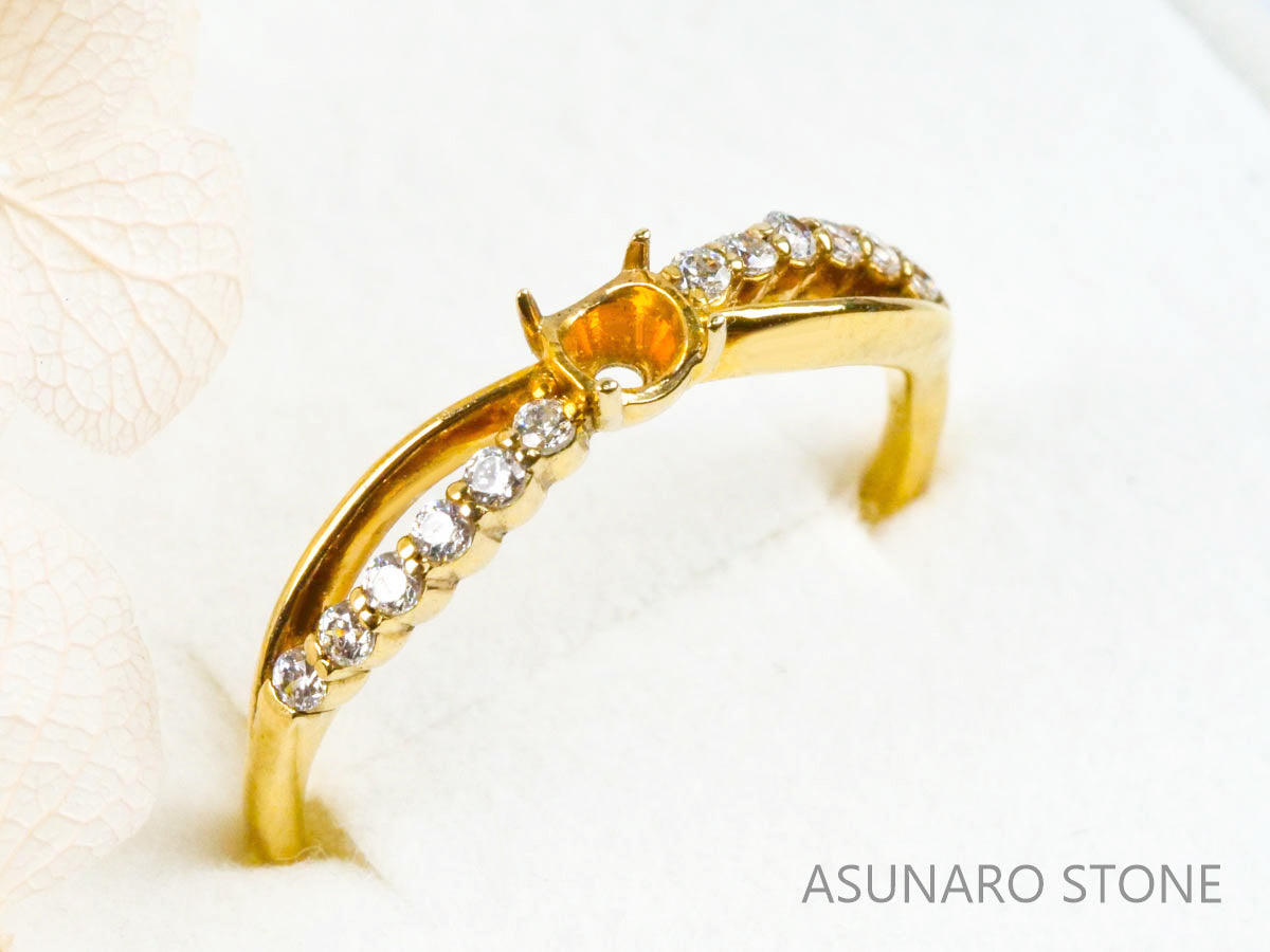 【お仕立て用】空枠番号：3889C　リング枠【オーダージュエリー用】