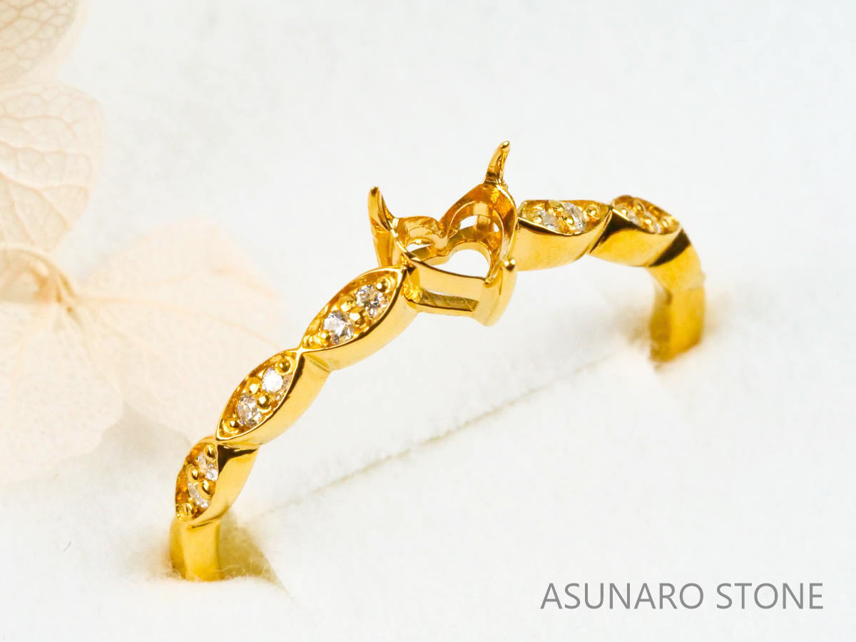 【お仕立て用】空枠番号：2266C　リング枠【オーダージュエリー用】