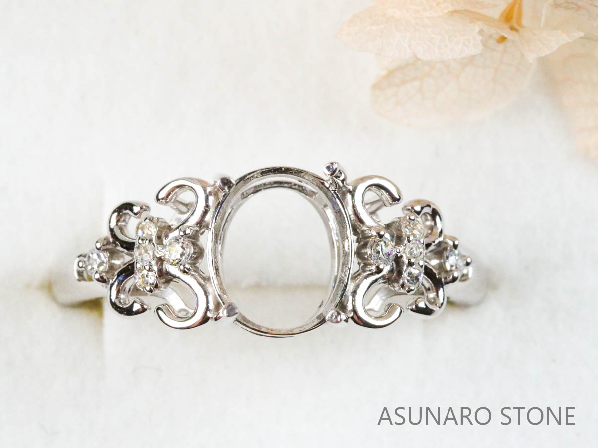 【お仕立て用】空枠番号：3687C　リング枠【オーダージュエリー用】