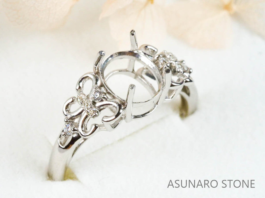 【お仕立て用】空枠番号：3687C　リング枠【オーダージュエリー用】