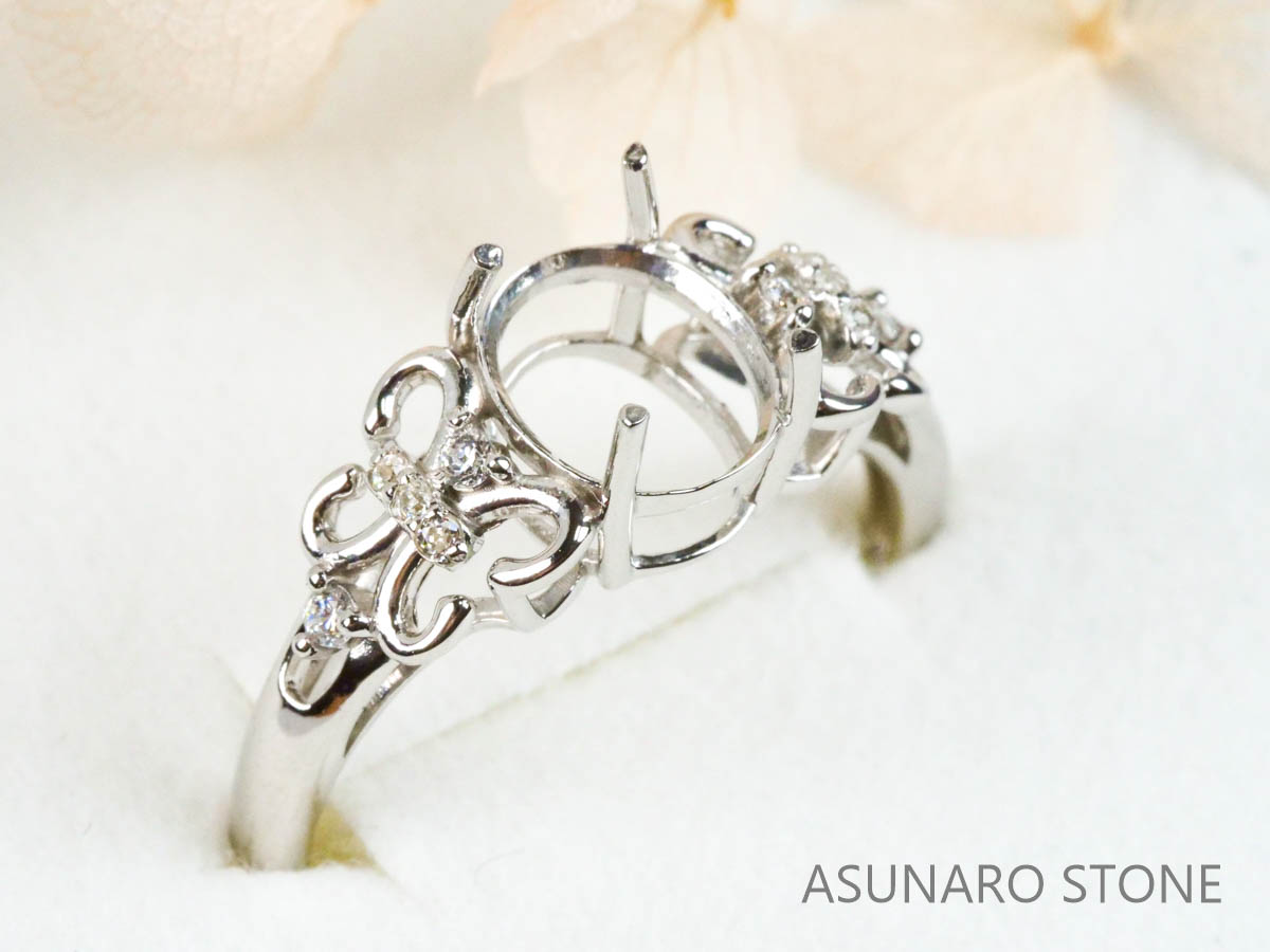 【お仕立て用】空枠番号：3687C　リング枠【オーダージュエリー用】