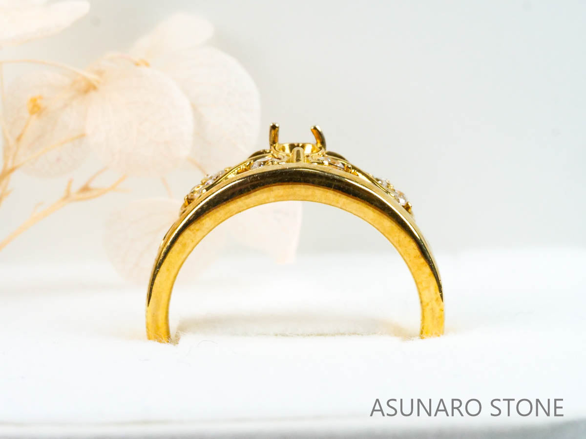 【お仕立て用】空枠番号：1960C　リング枠　ティアラ【オーダージュエリー用】