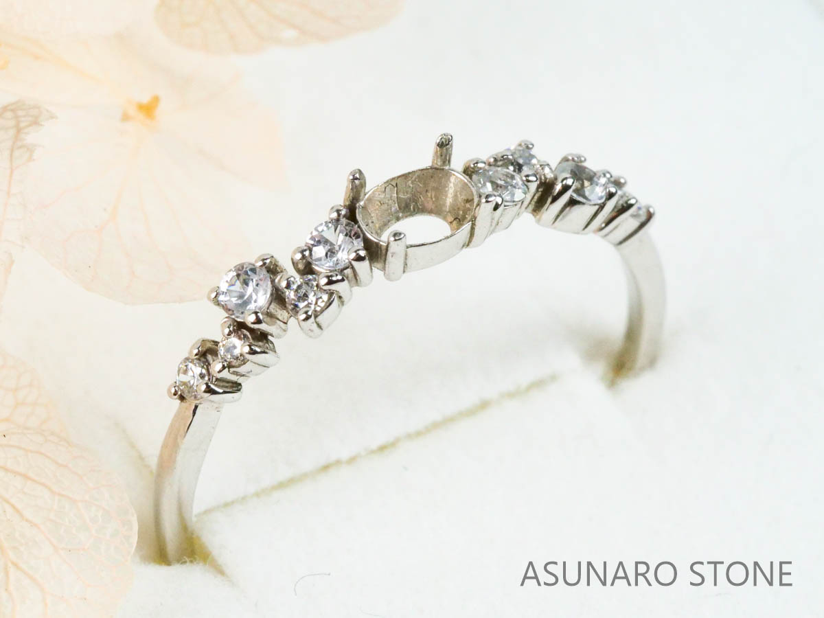 【お仕立て用】空枠番号：4785C　リング枠【オーダージュエリー用】