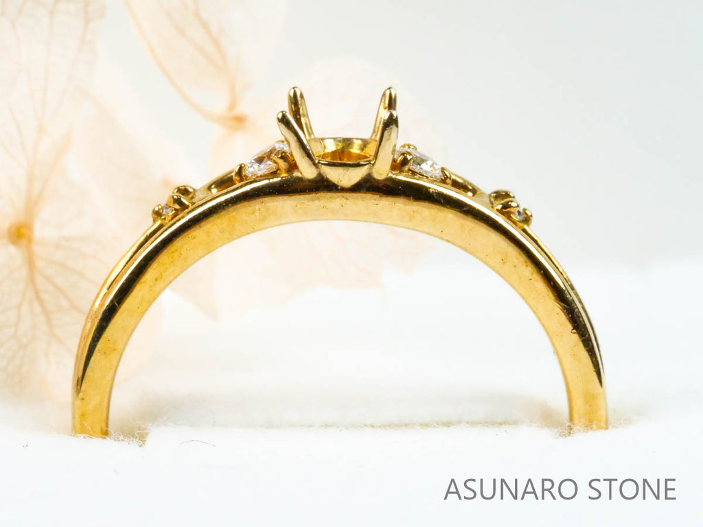 【お仕立て用】空枠番号：1954C　リング枠　ティアラ【オーダージュエリー用】