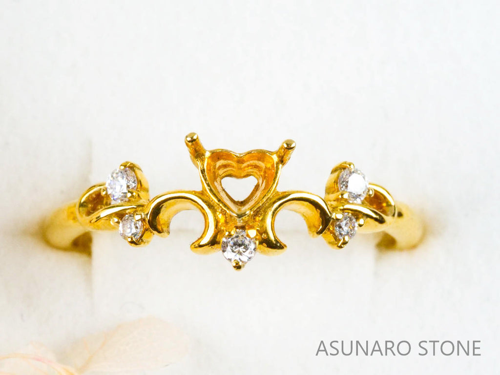 【お仕立て用】空枠番号：547G リング枠【オーダージュエリー用】