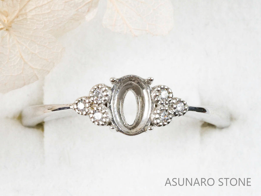 【お仕立て用】空枠番号：4609C　リング枠【オーダージュエリー用】